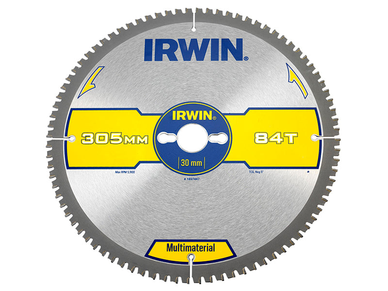 IRWIN Multi Material Circular Saw Blade 305 x 30mm x 84T TCG IRW1897447