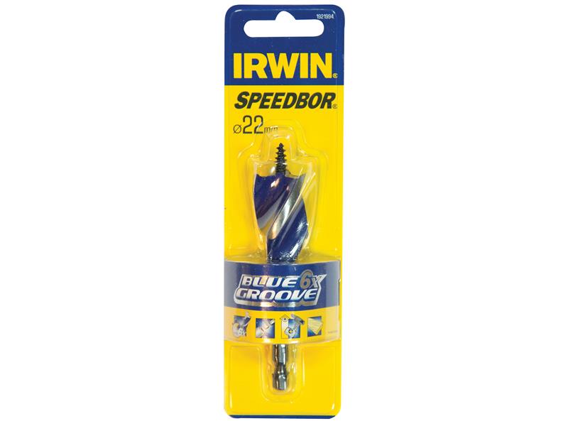 IRWIN® Blue Groove 6X Stubby Wood Bit 22 x 100mm IRW1921994