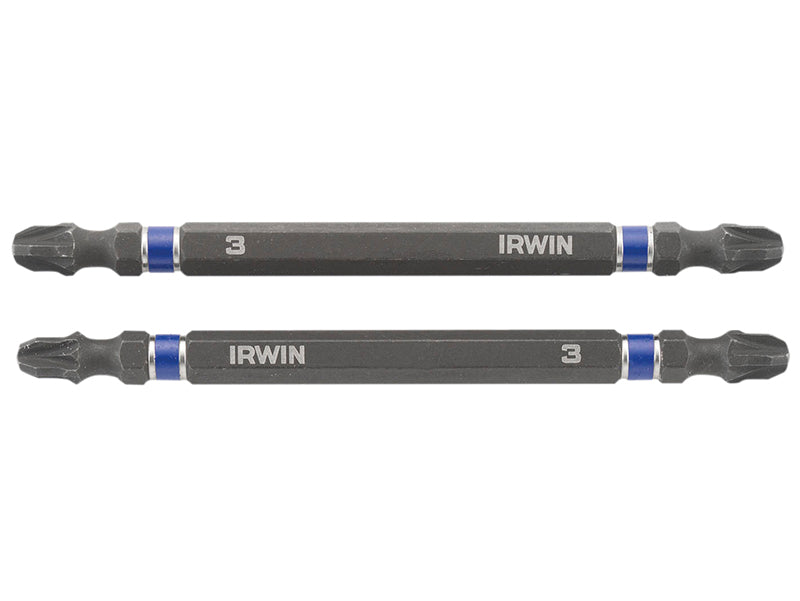 IRWIN® Impact Double-Ended Screwdriver Bits Pozi PZ3 100mm (Pack 2) IRW1923227