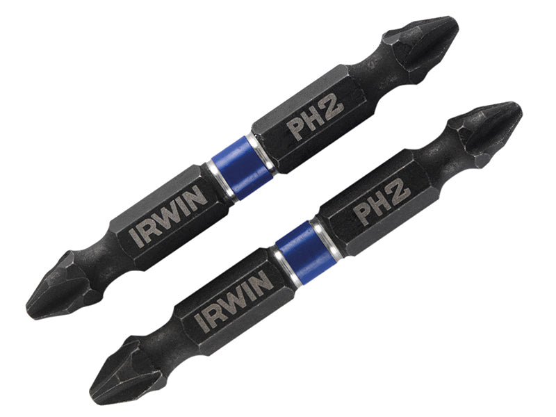IRWIN® Impact Double-Ended Screwdriver Bits Phillips PH2 60mm (Pack 2) IRW1923375