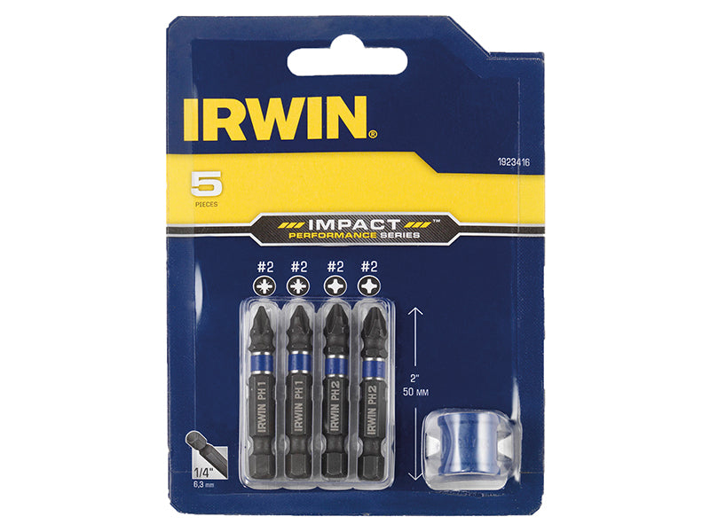 IRWIN® Phillips/Pozidriv Impact Magnetic Screwdriver Bit Set, 5 Piece IRW1923416