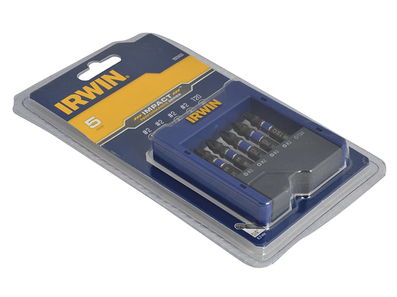 IRWIN® Phillips/Pozi/TORX Impact Screwdriver Pocket Bit Set, 5 Piece IRW1923433