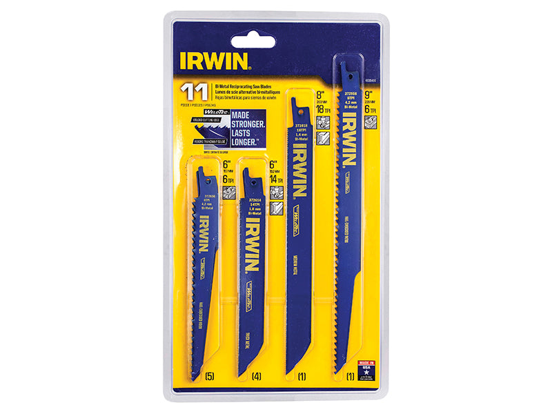 IRWIN® Bi-Metal Reciprocating Blade Set, 11 Piece IRW4935496