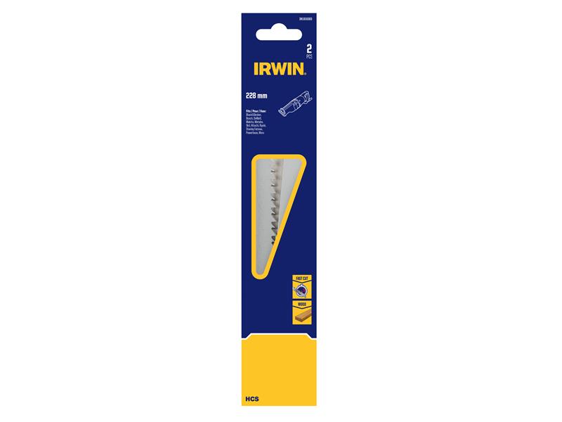 IRWIN Sabre Saw Blade Coarse Wood Cutting 228mm Pack of 2 IRWIW1016303
