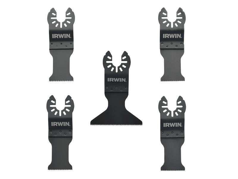 IRWIN Oscillating Blade Set 5 Piece For Wood Plasterboard PVC etc IRWIW1017111