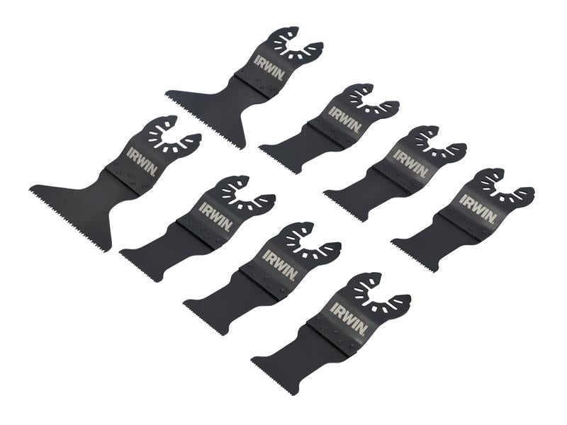 IRWIN Oscillating Blade Set 8 Piece For Wood Plasterboard PVC etc IRWIW1017112