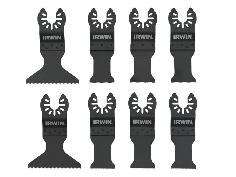 IRWIN Oscillating Blade Set 8 Piece For Wood Plasterboard PVC etc IRWIW1017112