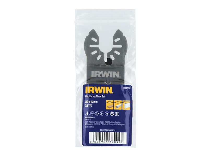 IRWIN Fastcut Wood Oscillating Blade 30 x 43mm x 18 TPI IRWIW1017208
