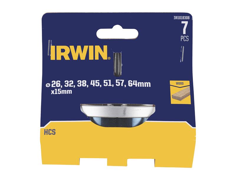 IRWIN Holesaw Set 7 Piece For Wood And Plasterboard IRWIW1018308
