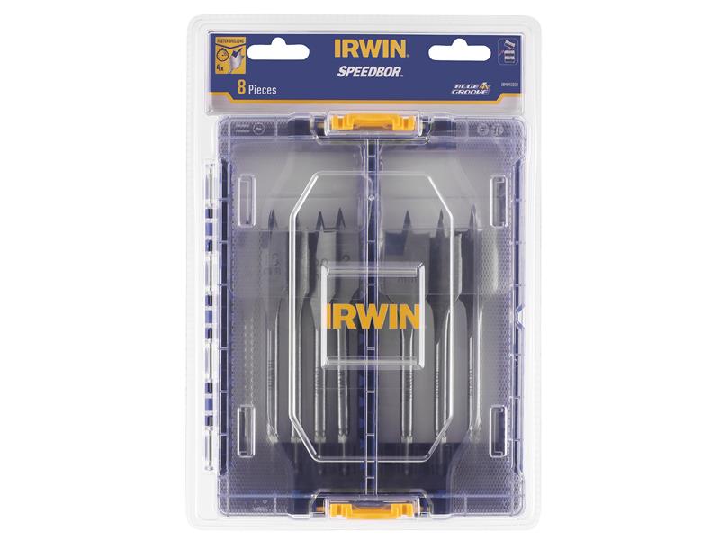 IRWIN® Blue Groove 4X Flat Bit Set, 8 Piece IRWIW4041010