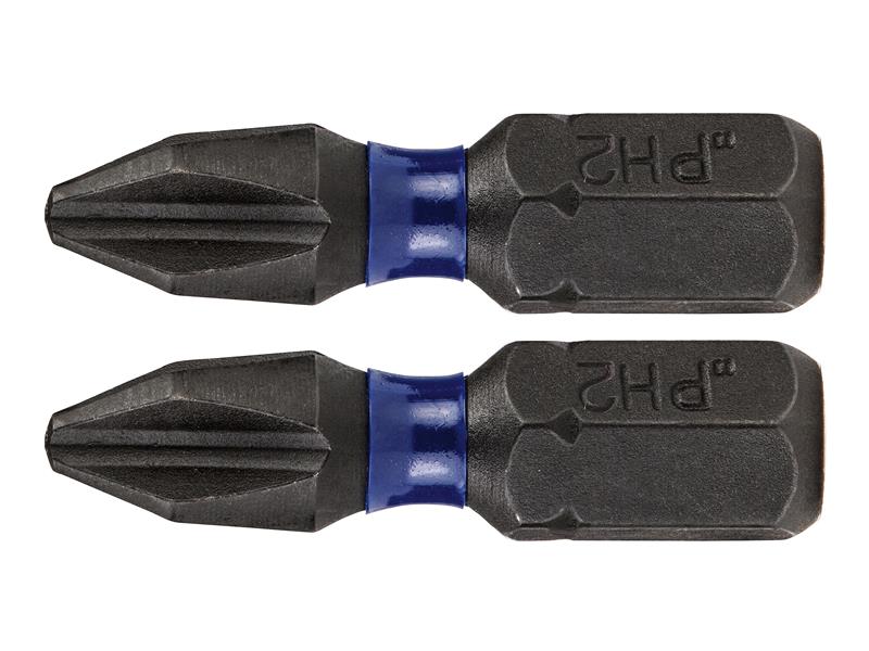 IRWIN® Impact Pro Performance Screwdriver Bits PH2 25mm (Pack 2) IRWIW6061302