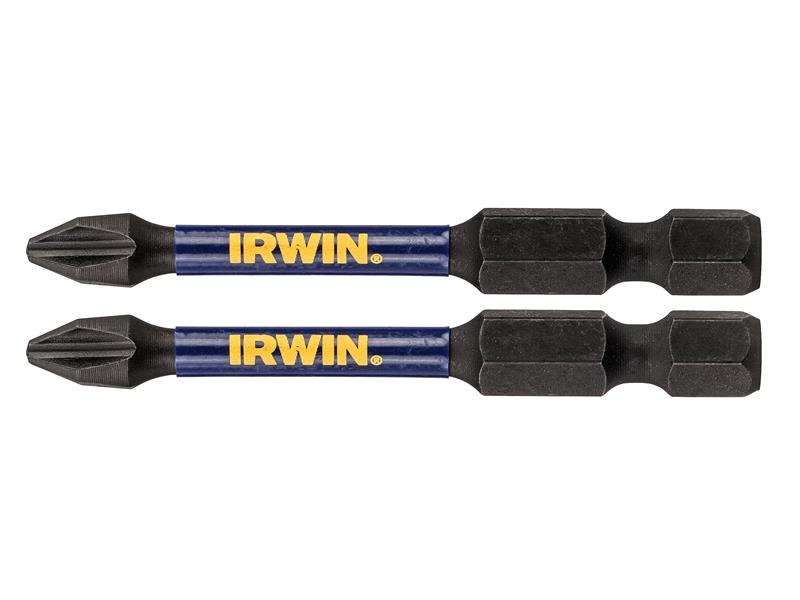 IRWIN® Impact Pro Performance Screwdriver Bits PH2 57mm (Pack 2) IRWIW6061306