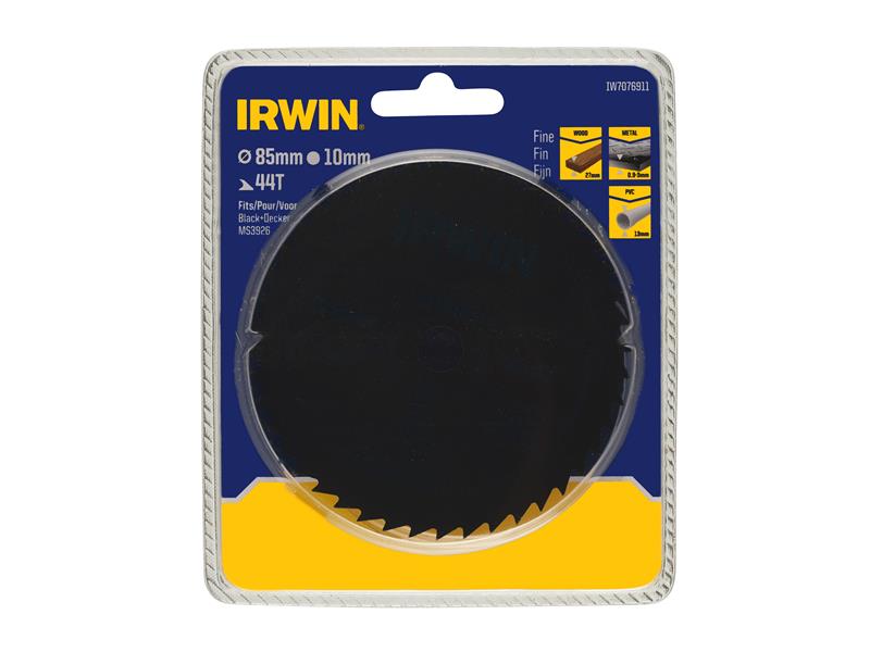 IRWIN General Purpose Circular Saw Blade 85 x 10mm x 44T ATB IRWIW7076911