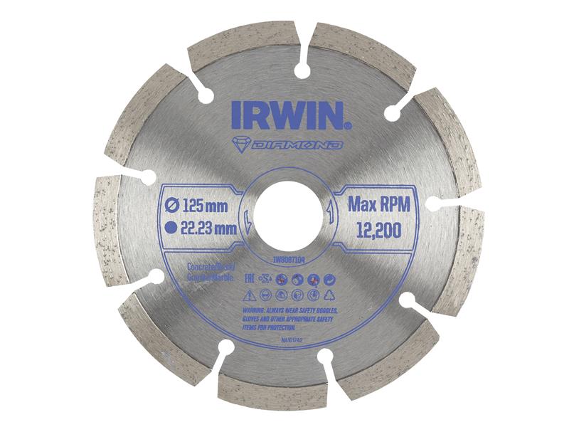 IRWIN Angle Grinder Segmented Diamond Blade 125 x 22.23mm IRWIW8087104