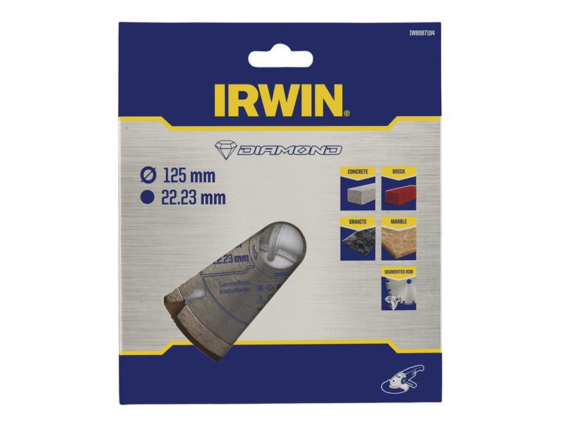 IRWIN Angle Grinder Segmented Diamond Blade 125 x 22.23mm IRWIW8087104