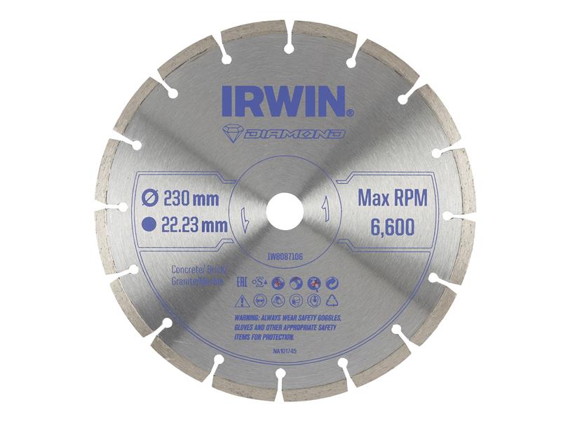 IRWIN Angle Grinder Segmented Diamond Blade 230 x 22.23mm IRWIW8087106