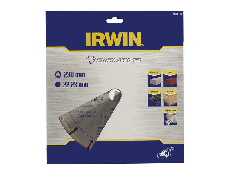 IRWIN Angle Grinder Segmented Diamond Blade 230 x 22.23mm IRWIW8087106