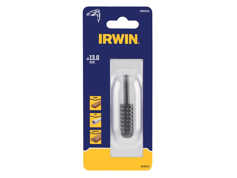 IRWIN Cylindrical Rasp 13mm Suitable For Use On Wood And PVC IRWIW9091201