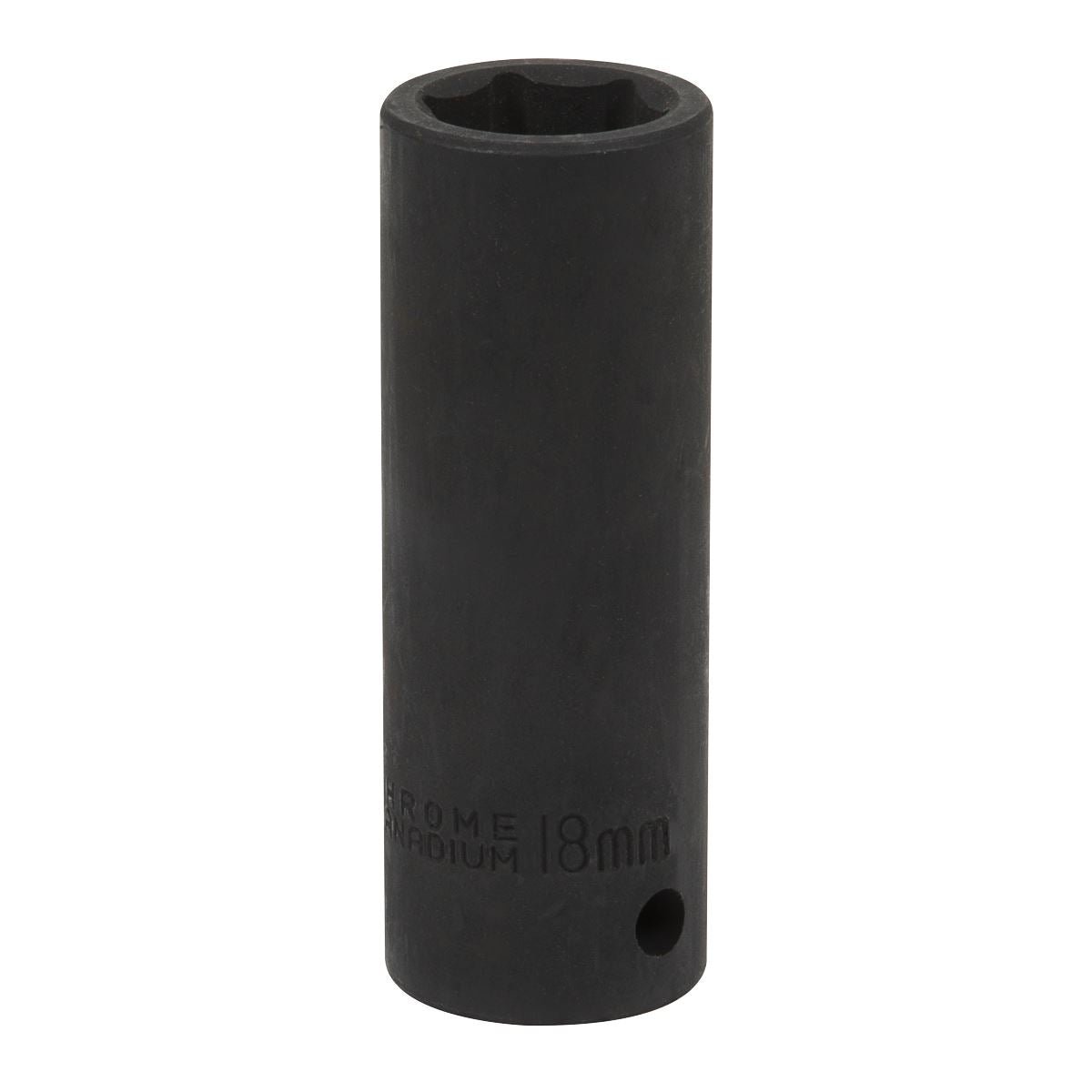 Sealey 18mm Deep Impact Socket 1/2"Sq Drive 6 Point Wall Drive IS1218D