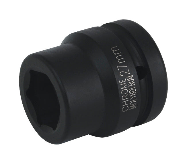 Sealey 27mm Impact Socket Standard Lenth 1"Sq Drive Single Hex Black IS127