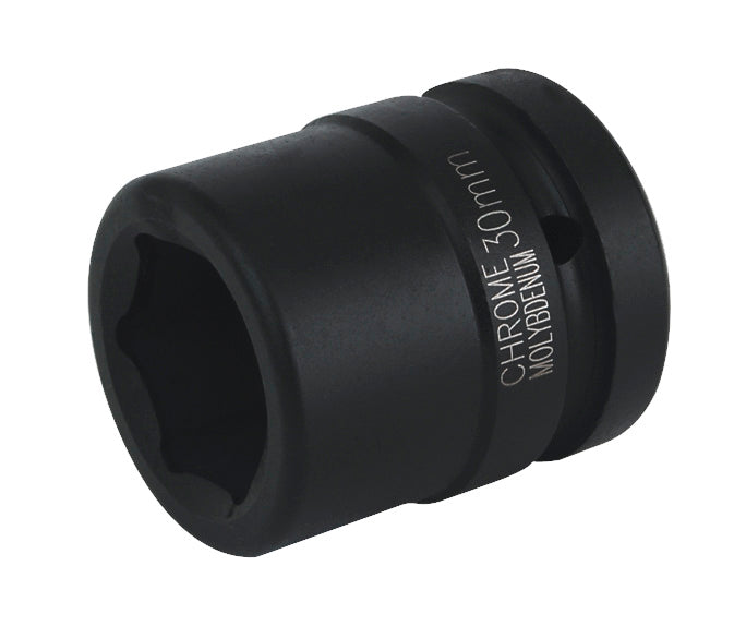 Sealey 30mm Impact Socket Standard Lenth 1"Sq Drive Single Hex Black IS130