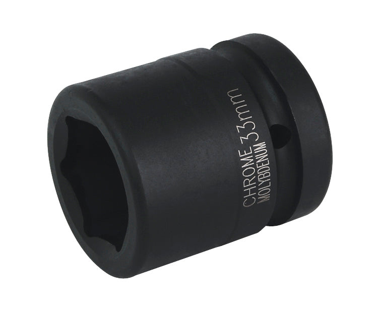 Sealey 33mm Impact Socket Standard Lenth 1"Sq Drive Single Hex Black IS133