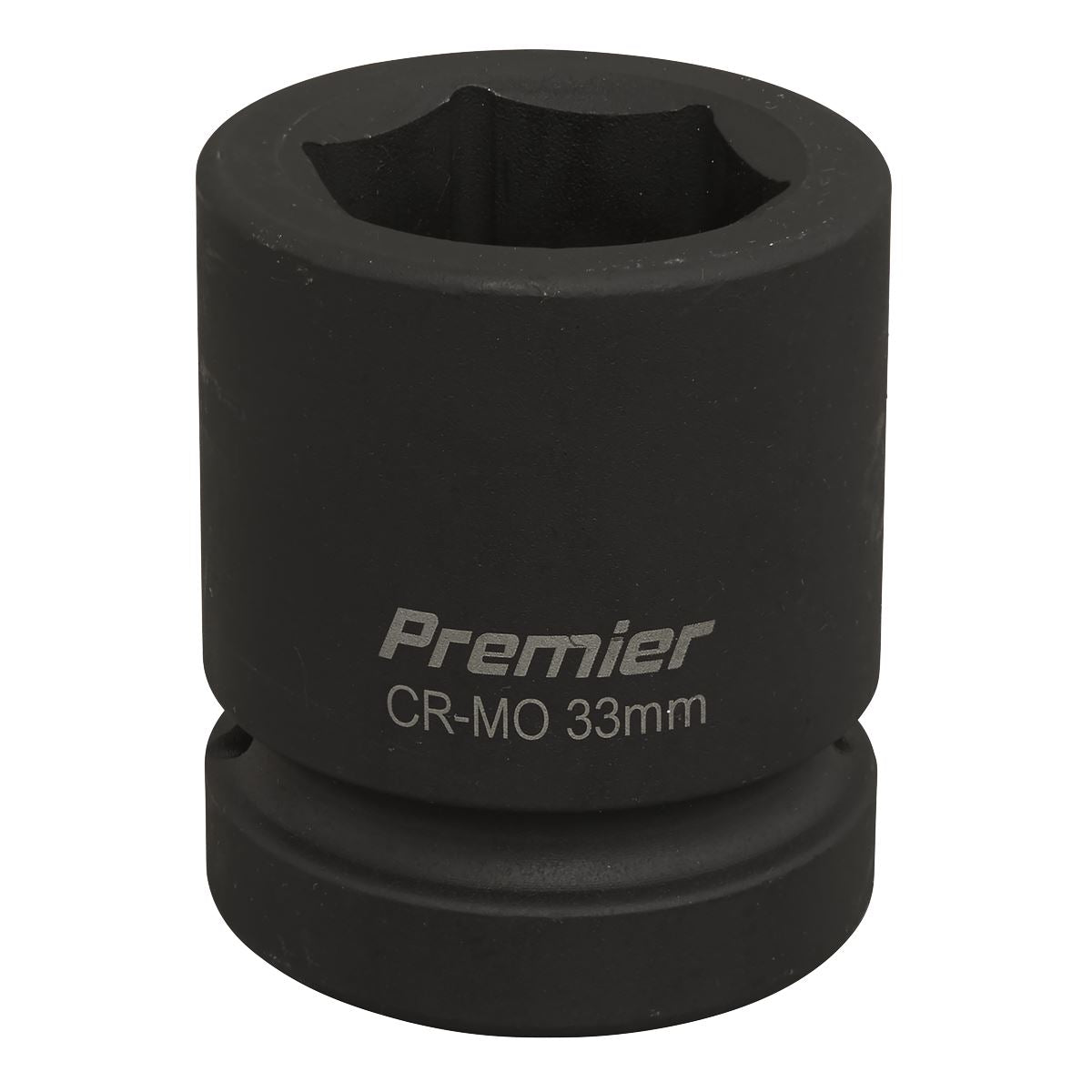 Sealey 33mm Impact Socket Standard Lenth 1"Sq Drive Single Hex Black IS133