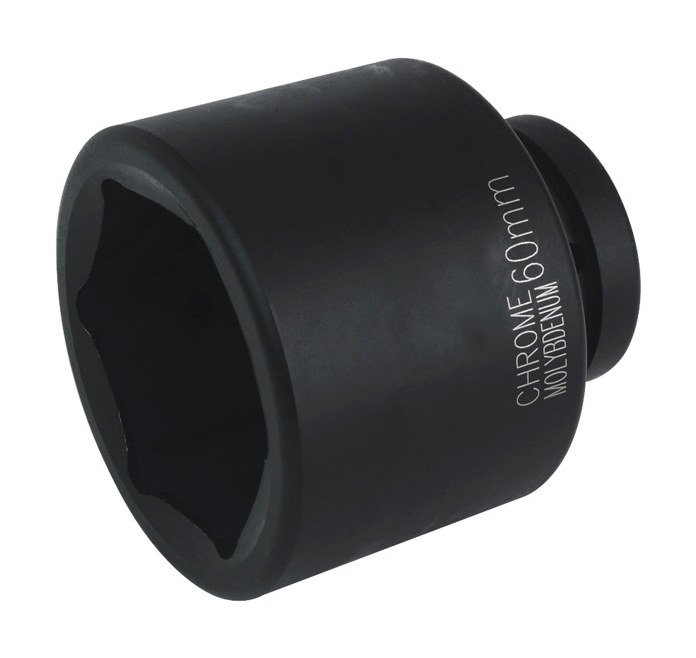 Sealey 60mm Impact Standard Length Socket 1"Sq Drive Single Hex IS160