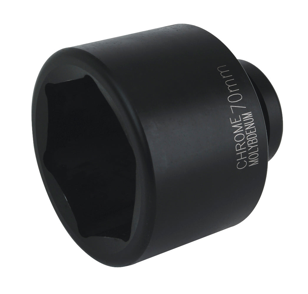 Sealey 70mm Impact Socket Standard Length 1"Sq Drive Single Hex IS170