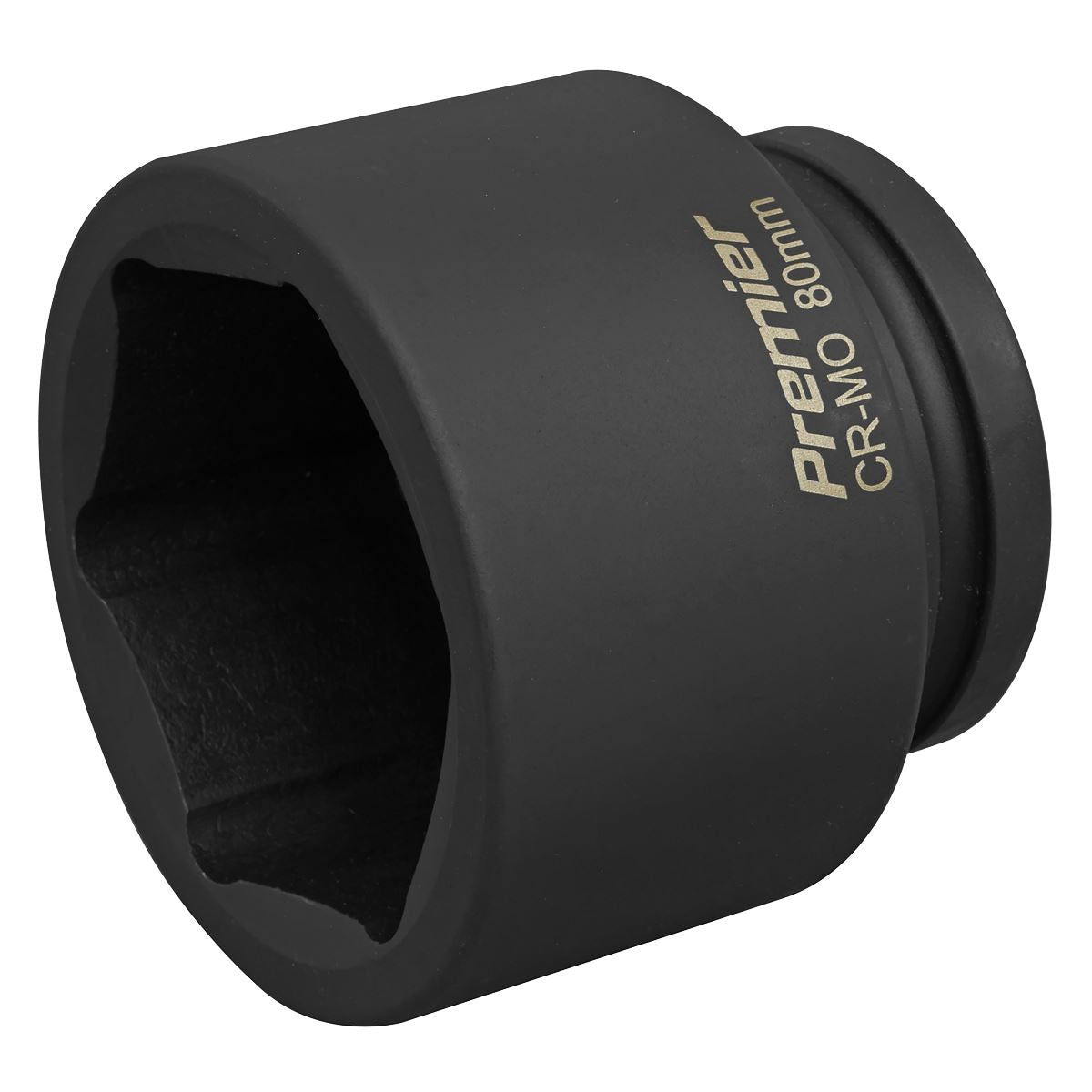 Sealey 80mm Impact Socket Standard Length 1"Sq Drive Single Hex IS180