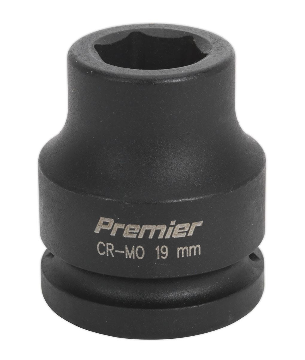 Sealey 19mm 3/4"Sq Drive Metric Impact Socket WallDrive Hexagon 6 Point IS3419
