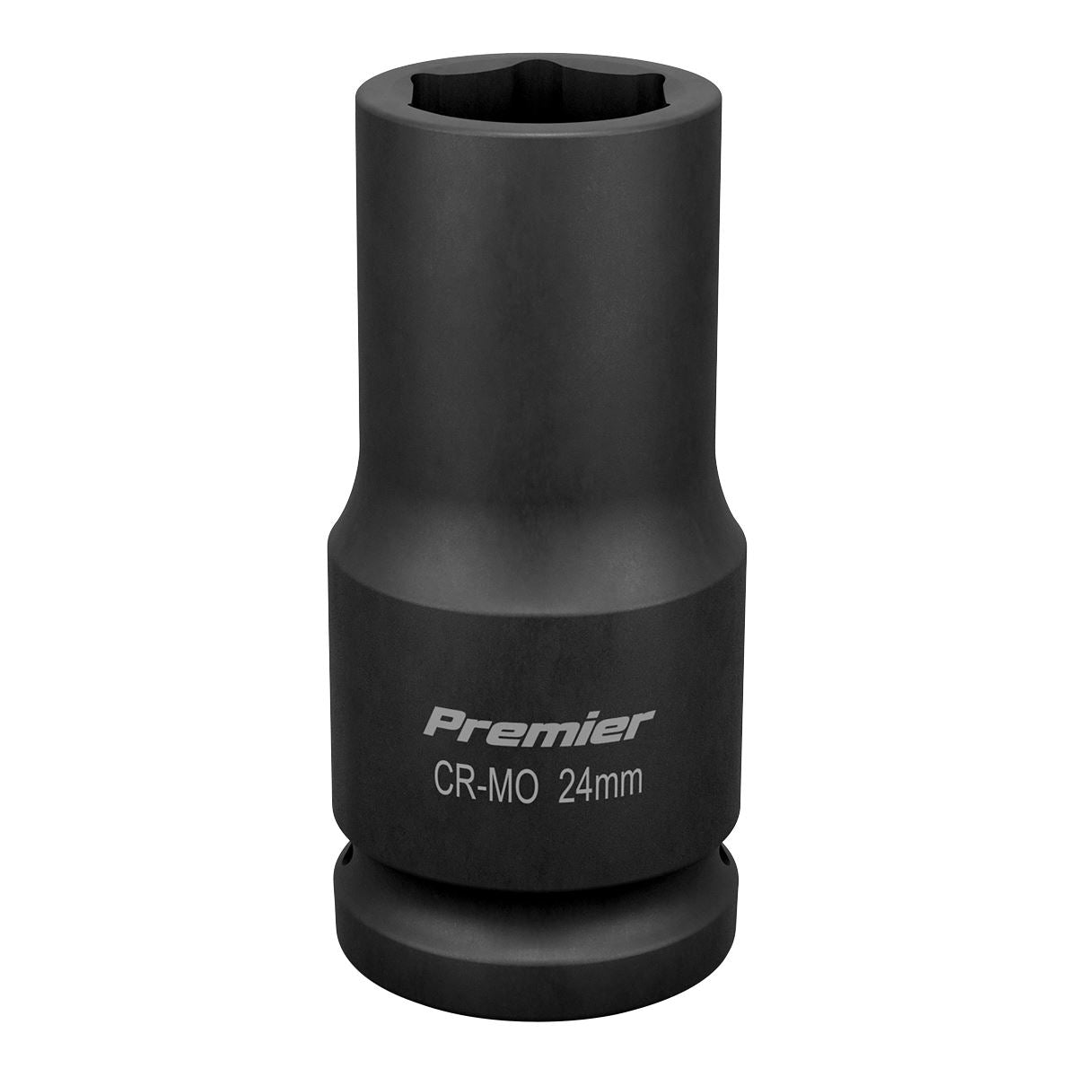 Sealey 24mm 3/4" Drive Deep Metric Impact Socket Hexagon 6 Point Black IS3424D
