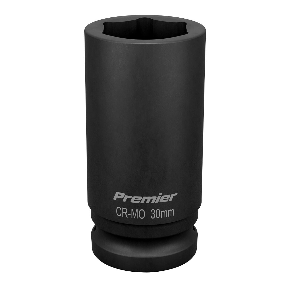 Sealey 30mm 3/4" Drive Deep Metric Impact Socket Hexagon 6 Point Black IS3430D