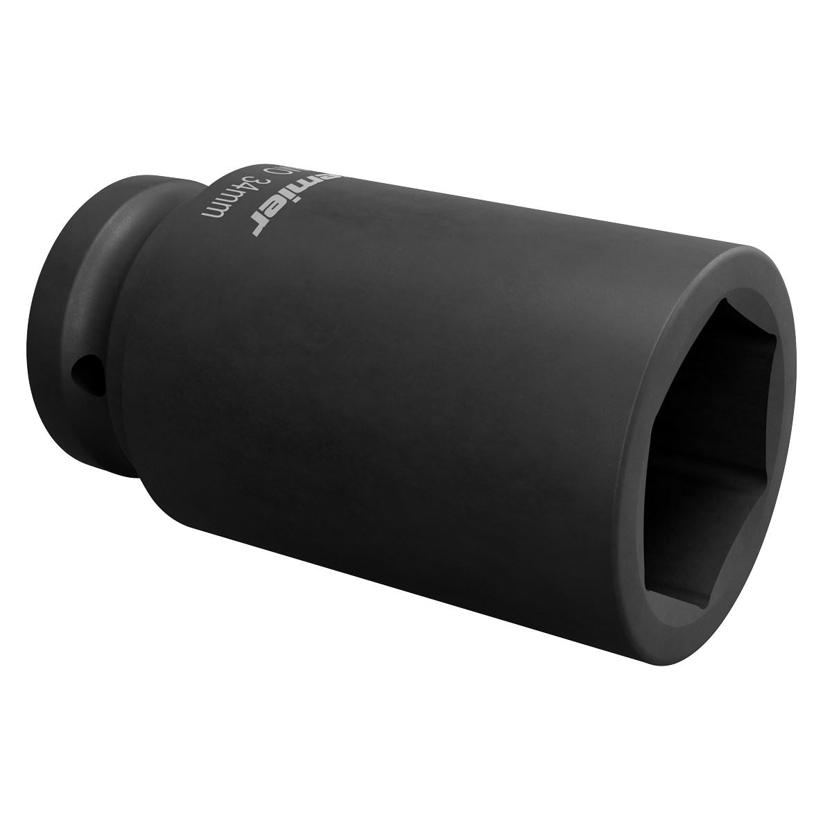 Sealey 34mm 3/4" Drive Deep Metric Impact Socket Hexagon 6 Point Black IS3434D