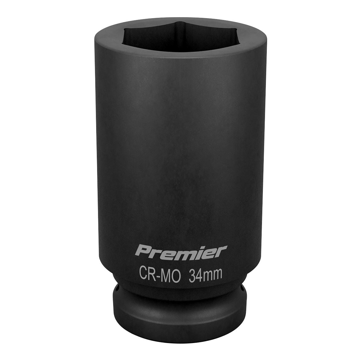 Sealey 34mm 3/4" Drive Deep Metric Impact Socket Hexagon 6 Point Black IS3434D