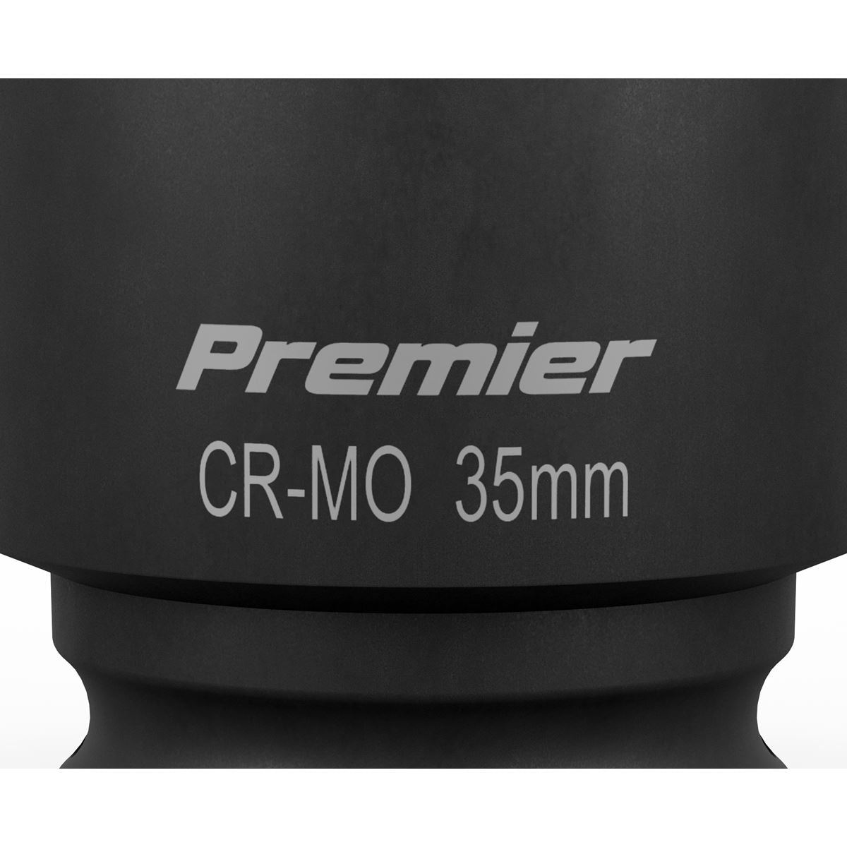 Sealey 35mm 3/4" Drive Deep Metric Impact Socket Hexagon 6 Point Black IS3435D