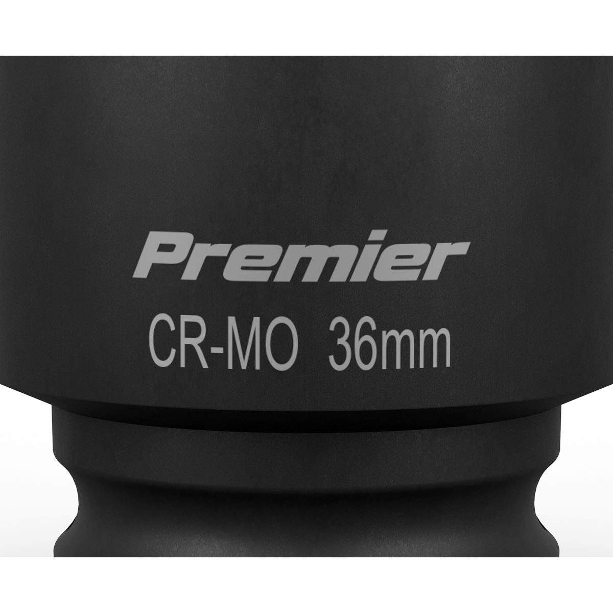 Sealey 36mm 3/4" Drive Deep Metric Impact Socket Hexagon 6 Point Black IS3436D