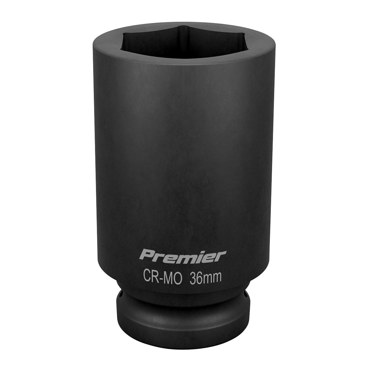Sealey 36mm 3/4" Drive Deep Metric Impact Socket Hexagon 6 Point Black IS3436D