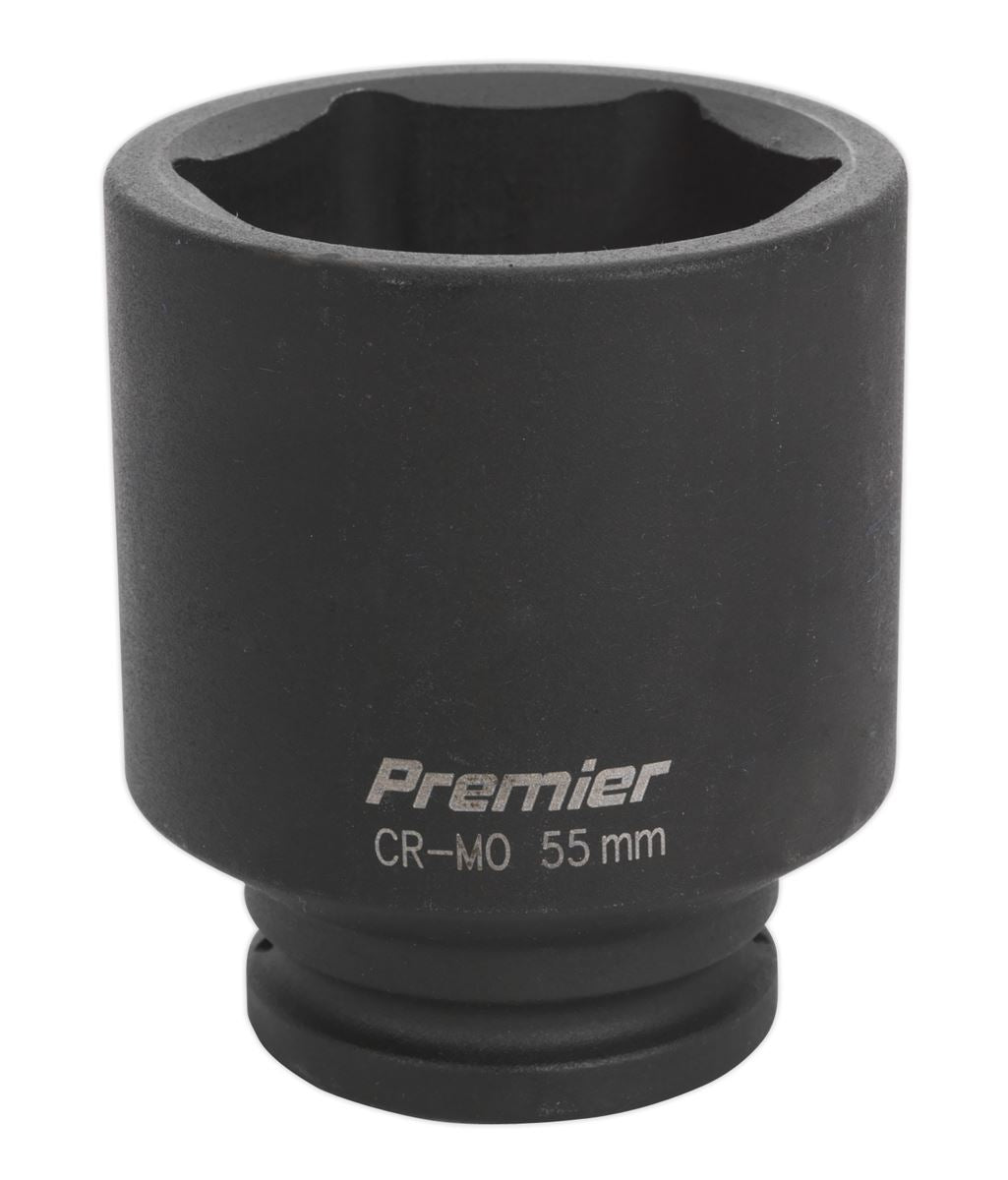 Sealey 55mm 3/4"Sq Drive Deep Metric Impact Socket Hexagon 6 Point IS3455D