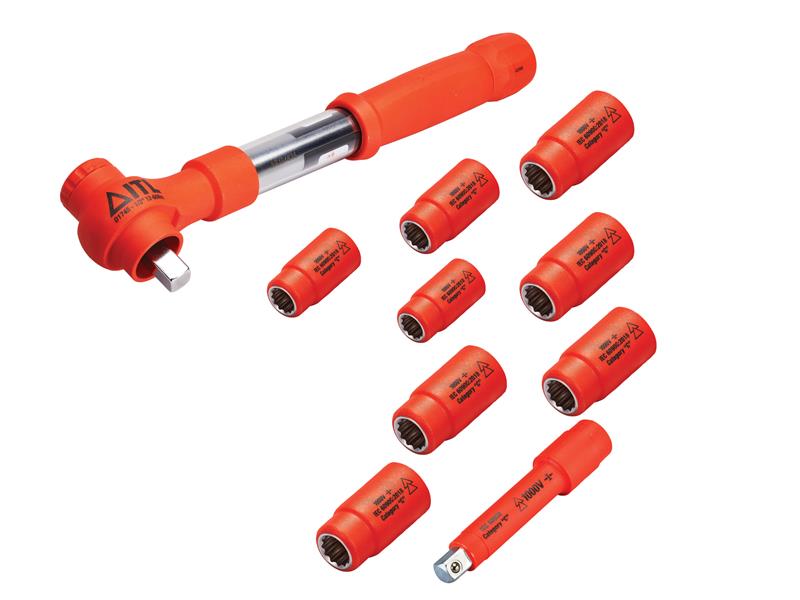 ITL Insulated 1/2in Drive Metric Torque Wrench Kit 10 Piece ITL00026