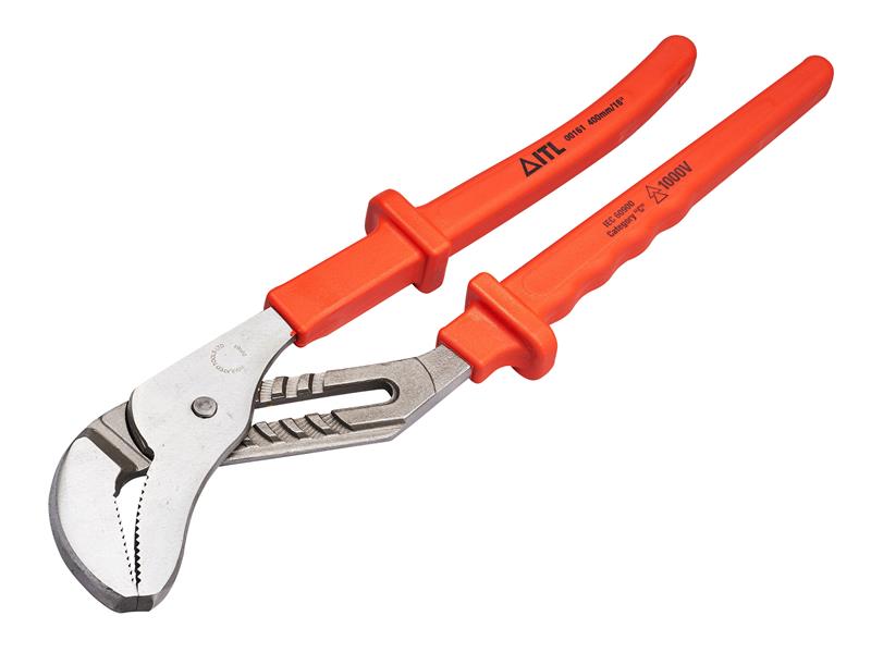 ITL Insulated Groove Joint Pliers 420mm 16in Moulded Nylon Handles ITL00161