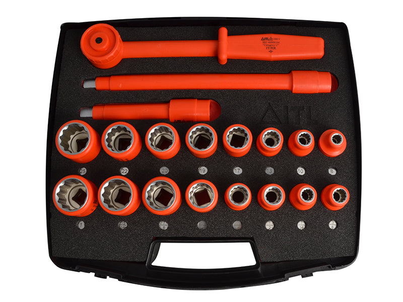 ITL Insulated Insulated Socket Set Metric Imperial 19Pc 1/2in Drive ITL03095