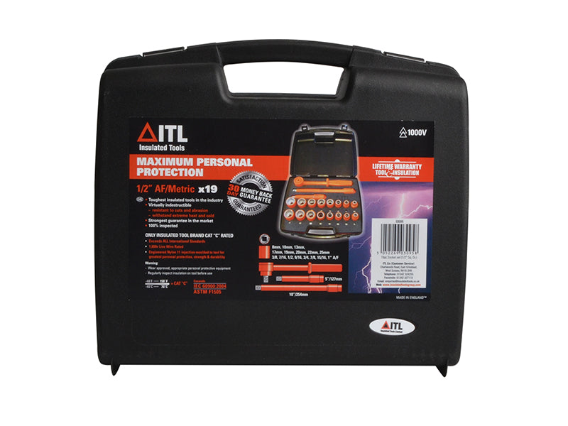 ITL Insulated Insulated Socket Set Metric Imperial 19Pc 1/2in Drive ITL03095
