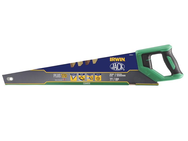 IRWIN Jack Coarse Hardpoint Handsaw Soft Grip 550mm (22in) 7 TPI JAK770UHP550
