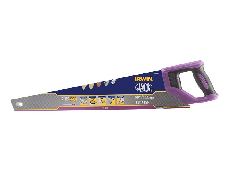 IRWIN Jack 990UHP Fine Handsaw Soft Grip 550mm (22in) 9 TPI JAK990UHP550