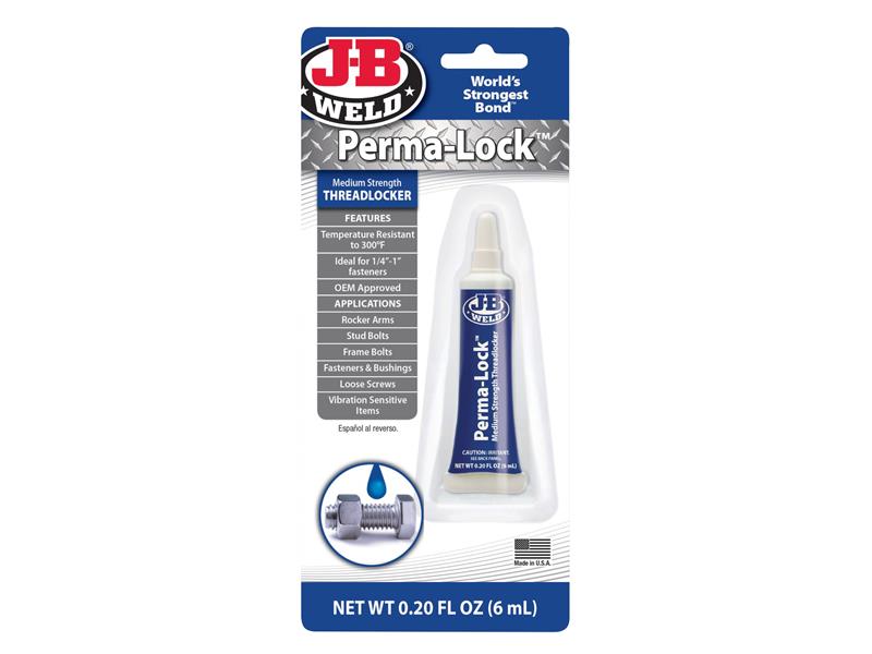 J-B Weld Perma-lock Blue Medium Strength Threadlocker 6ml JBW24206UK