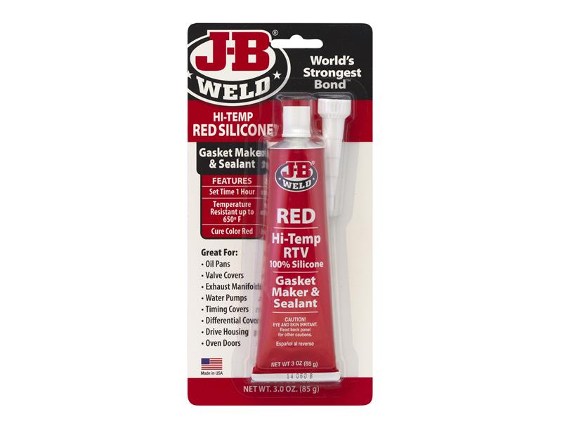 J-B Weld Hi-Temp Silicone Gasket Maker And Sealant Red 85g JBW31314UK