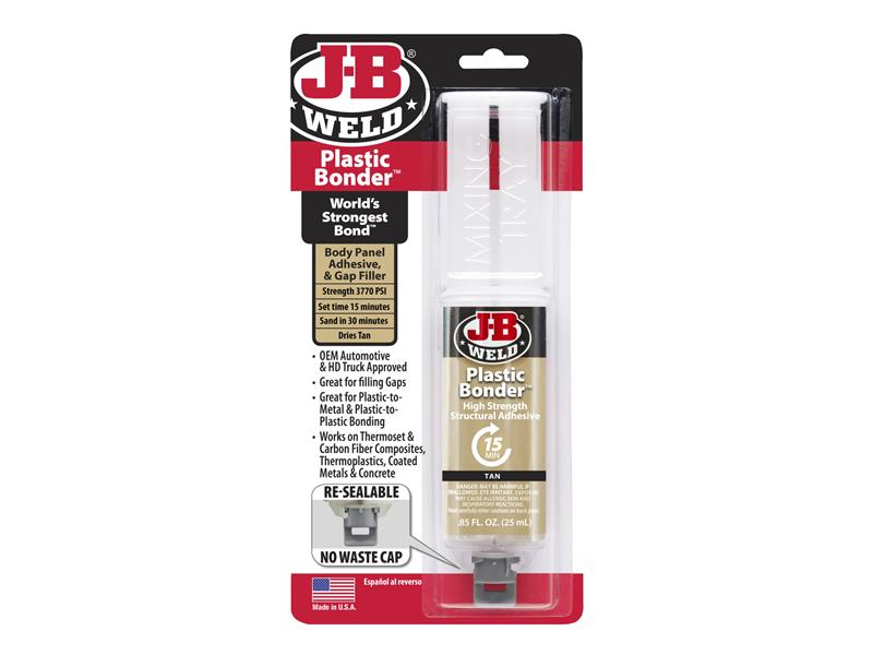 J-B Weld PlasticBonder Syringe Tan 25ml JBW50133UK