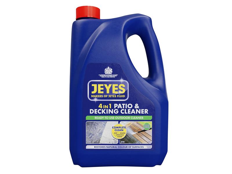 Jeyes 4-in-1 Patio Decking Cleaner 4 litre dirt stains limescale algae JEY11546