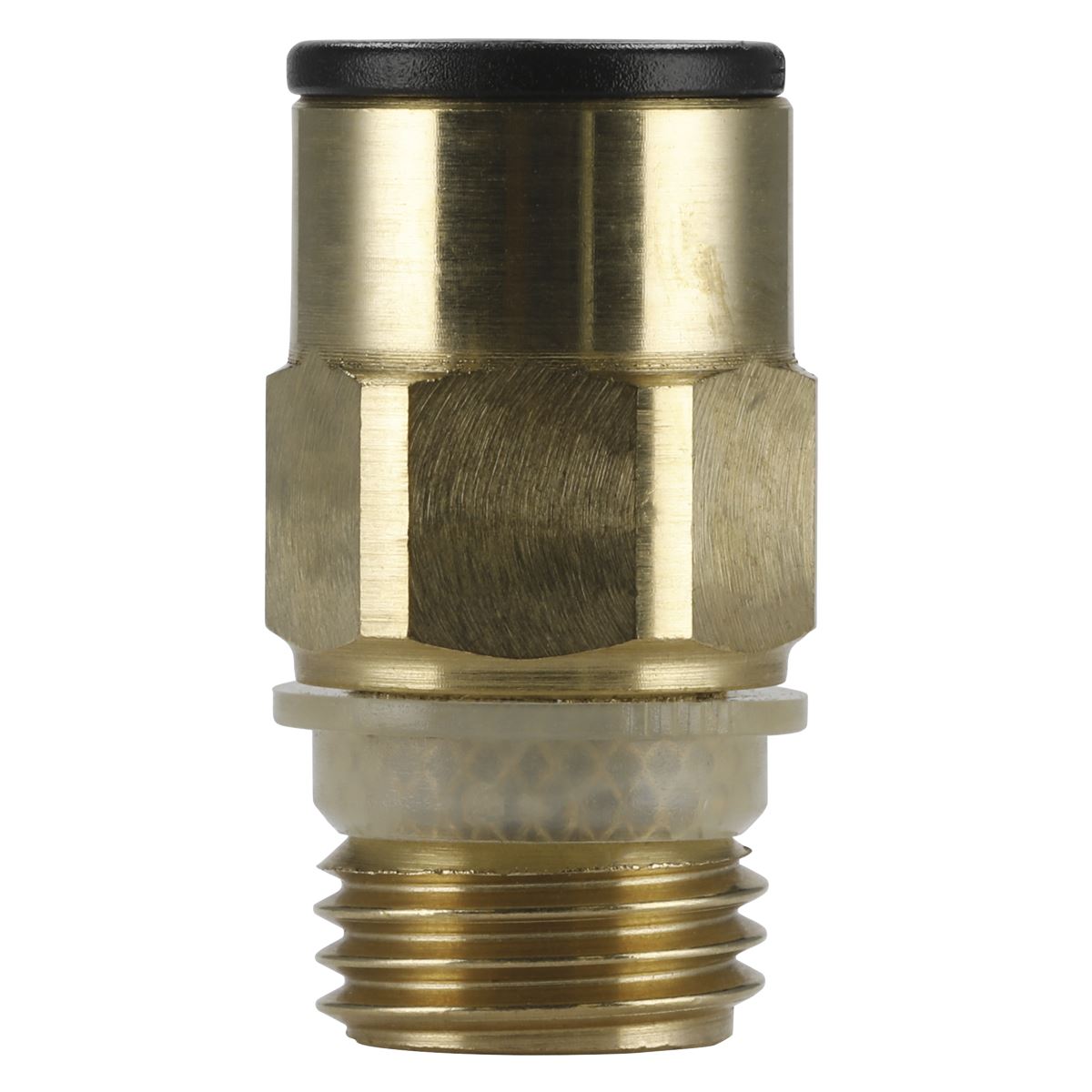Sealey Brass SuperThread Straight Adaptor 8mm x 1/4"BSP 2Pc Speedfit JGBC814